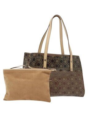 Salvatore Ferragamo Tote Bag Vinyl Brown